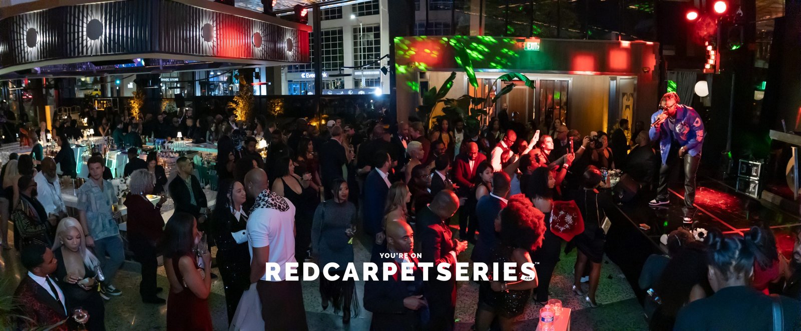 The Global Affair 2026 (773 of 1008) Samira Kazemeni of Samira's Network with Golden Christmas Extravaganza guests including Joey Zhou, Steve Ross and Santa Clause.