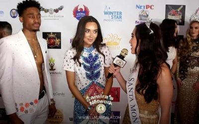 Hannah Coelho & Alonzo Eastern with Amanda Brooke Ford on the red carpet at …
