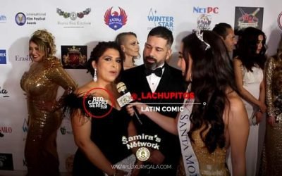 Lachupitos with Amanda Brooke Ford on the red carpet at the Luxury Gala by Samir…