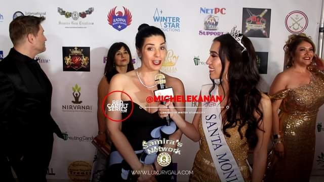 Michele Kanan with Amanda Brooke Ford on the red carpet at the Luxury Gala by Sa...
