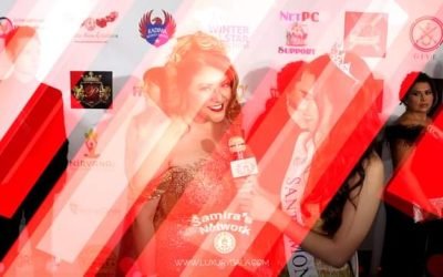 Rico Rico with Amanda Brooke Ford on the red carpet at the Luxury Gala by Samira…