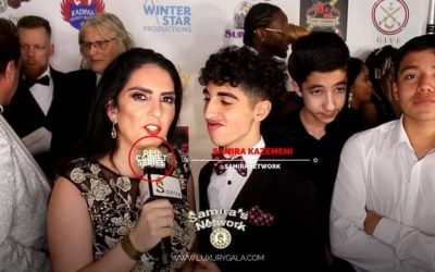 Samira’s son Amir with Samira Kazemeni on the red carpet at the Luxury Gala by S…