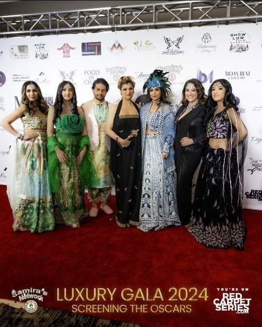 Stepping onto the red carpet in style with the incredible fashion designer Radhi...