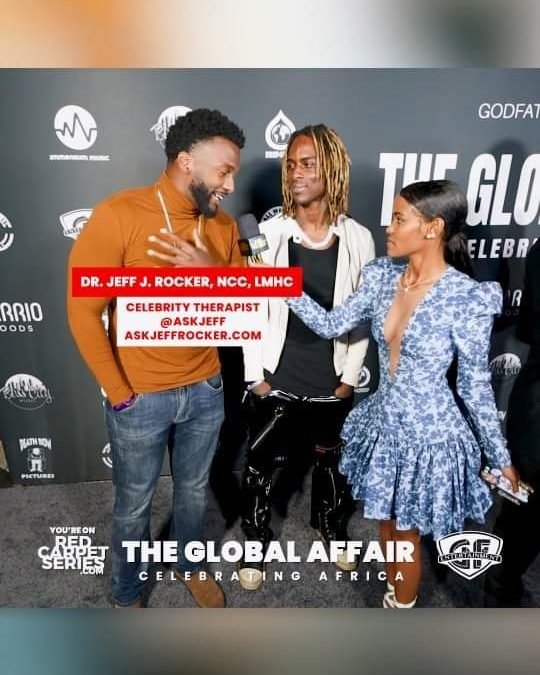 Things got funky on the grey carpet with Celebrity Therapist Dr. Jeff J. Rocker ...