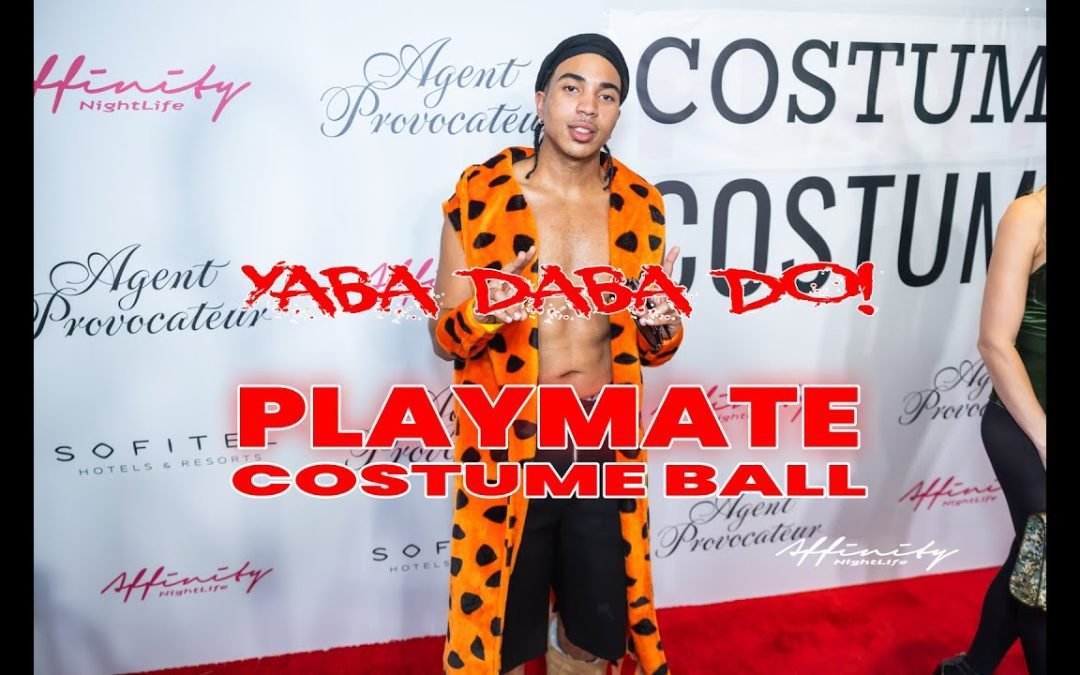 Viral Star Laron Hines is Fred Flintstone at the Playmate Costume Ball!